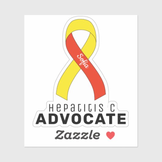 Sticker en vinyle pour l'Hépatite C Advocate (Feuille)