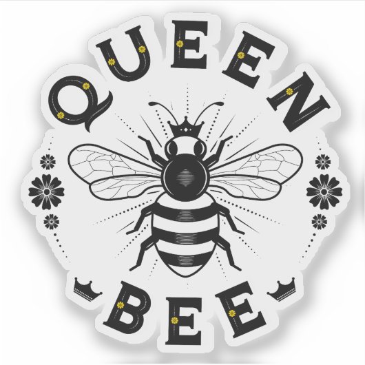 Sticker en vinyle Queen Bee (Devant)