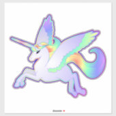 Sticker en vinyle Rainbow Alicorn (Feuille)