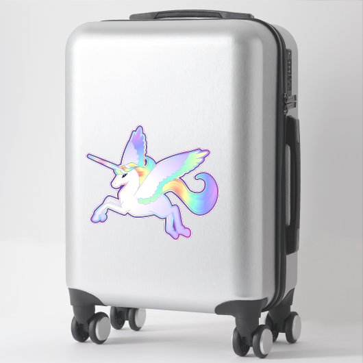 Sticker en vinyle Rainbow Alicorn (Sur valise)