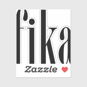 Sticker en vinyle rectangulaire Fika