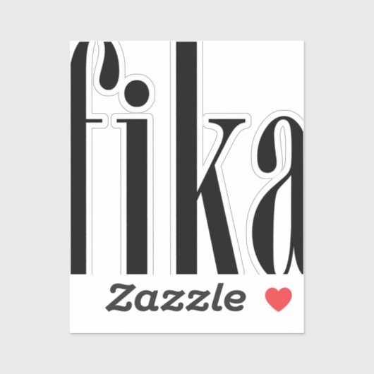 Sticker en vinyle rectangulaire Fika (Feuille)