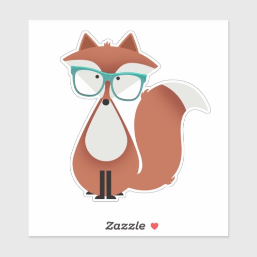 Sticker en vinyle Red Fox (Feuille)