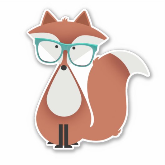 Sticker en vinyle Red Fox (Devant)