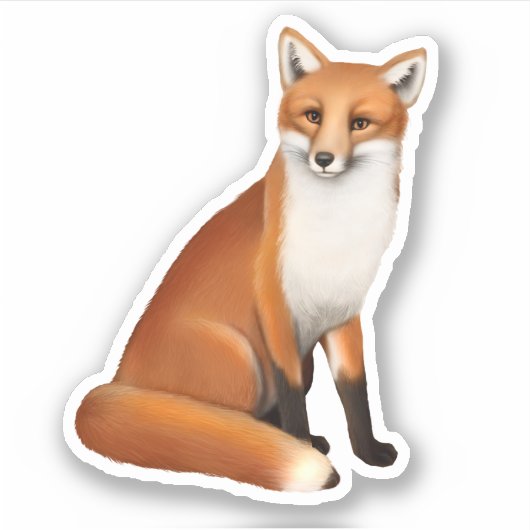 Sticker en vinyle Red Fox (Devant)