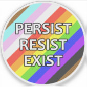 Sticker en vinyle rond persistant/résistant/exista (Devant)