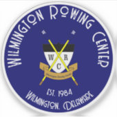 Sticker en vinyle rond Wilmington Rowing Center Bl (Devant)