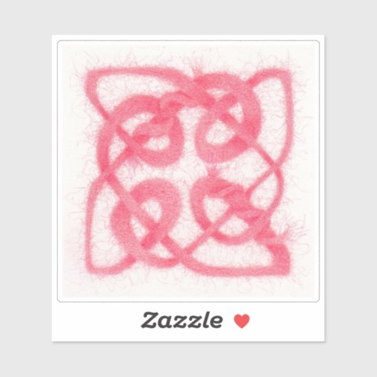 Sticker en vinyle rose CELTIC KNOT 4" (Feuille)