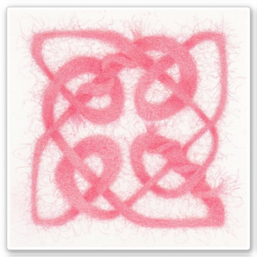 Sticker en vinyle rose CELTIC KNOT 6" (Devant)