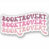 Sticker en vinyle rose multicolore rétro (Devant)