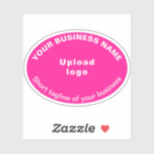 Sticker en vinyle rose ovale (Feuille)