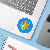 Sticker en vinyle SCA Allyshia (Ordinateur portable avec iPhone)