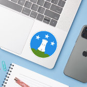 Sticker en vinyle SCA Caer (Ordinateur portable avec iPhone)