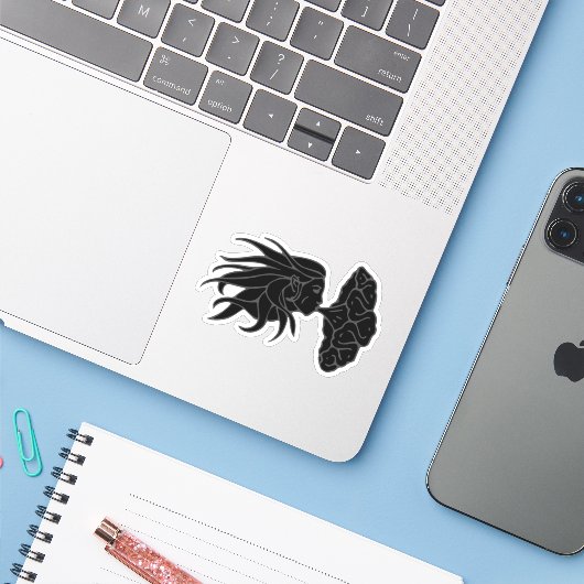 Sticker en vinyle SCA Darton (Ordinateur portable avec iPhone)