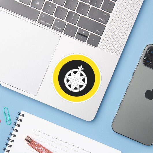 Sticker en vinyle SCA Northshield (Ordinateur portable avec iPhone)