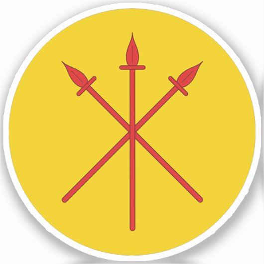 Sticker en vinyle SCA Red Spears (Recto)