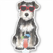 Sticker en vinyle Schnauzer d'été (Devant)