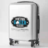 Sticker en vinyle Secouru Cowtown Boxer (Grand) (Sur valise)