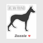 Sticker en vinyle Silhouette de race de chien Ibiz (Feuille)