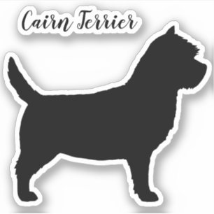 Sticker en vinyle Silhouette pour chien de Cairn T