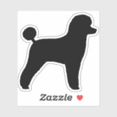 Sticker en Vinyle Silhouette pour chien de canicul (Feuille)