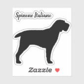 Sticker en vinyle Silhouette pour Chien Italiano S (Feuille)