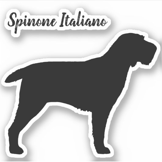Sticker en vinyle Silhouette pour Chien Italiano S (Devant)