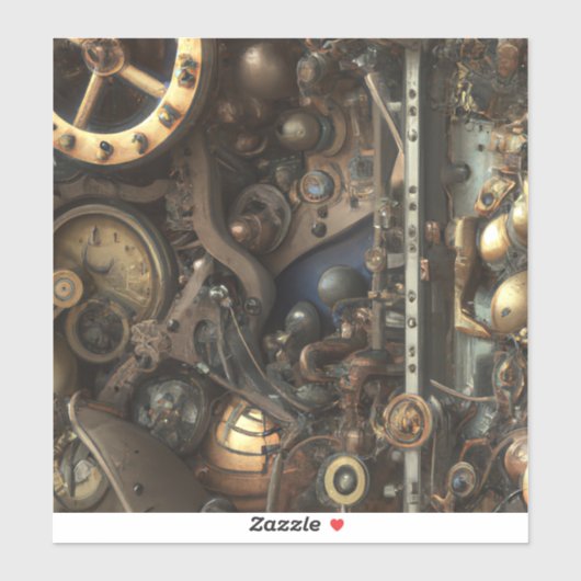 Sticker en vinyle Steampunk Art (Feuille)