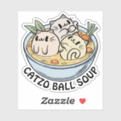 Sticker en vinyle sur mesure Catzo Ball Soup 2 (Feuille)