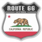 Sticker en vinyle sur mesure de Californie Route 6 (Devant)