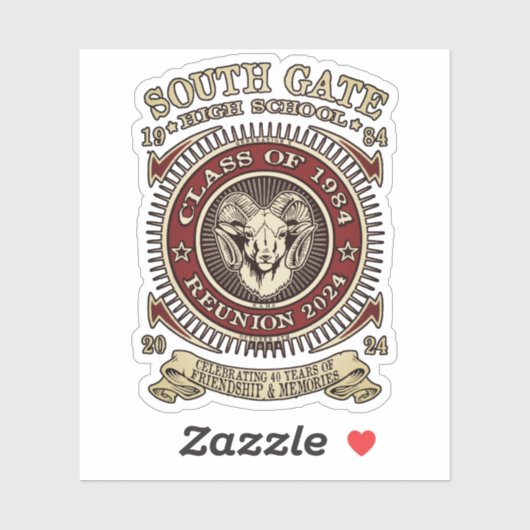 Sticker en vinyle sur mesure de South Gate H.S. (Feuille)