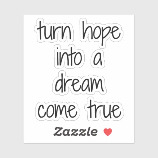 Sticker en vinyle sur mesure Dream Come (Feuille)