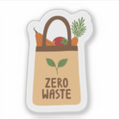 Sticker en vinyle sur mesure écologique Zero Waste (Devant)