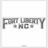 Sticker en vinyle sur mesure large Fort Liberty NC (Feuille)