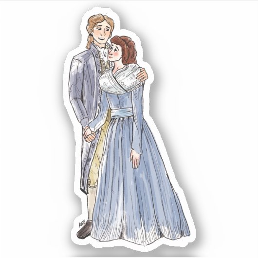 Sticker en vinyle sur mesure Lucas et Julia (Devant)