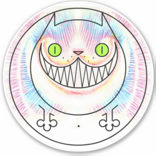 Sticker en vinyle sur mesure pour chat Cheshire de (Devant)