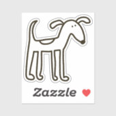 Sticker en vinyle sur mesure pour chiot à main (Feuille)