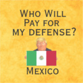 Sticker en vinyle sur mesure pour la défense Trump (Recto)