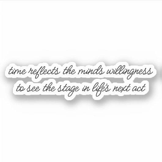 Sticker en vinyle sur mesure pour la prochaine act (Devant)