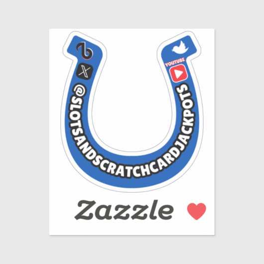 Sticker en vinyle sur mesure pour Lucky Horseshoe  (Feuille)