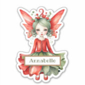 Sticker en vinyle sur mesure pour Noël Fairy Joyeu (Devant)