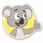 Sticker en vinyle sur mesure pour ours Koala (Devant)