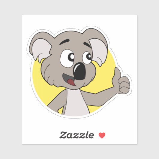 Sticker en vinyle sur mesure pour ours Koala (Feuille)