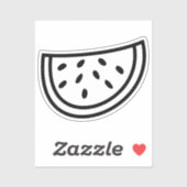 Sticker en vinyle sur mesure pour pastèque tirée à (Feuille)