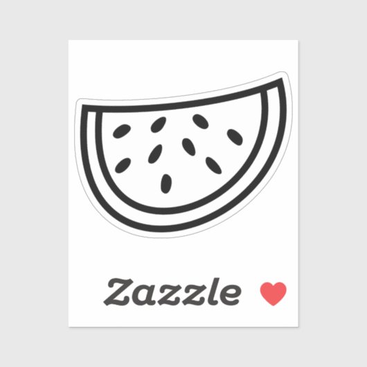 Sticker en vinyle sur mesure pour pastèque tirée à (Feuille)