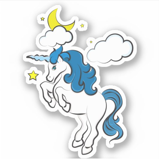 Sticker en vinyle sur mesure Sky Unicorn (Devant)