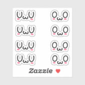 Sticker en vinyle sur mesure Uwu et Owo (Feuille)
