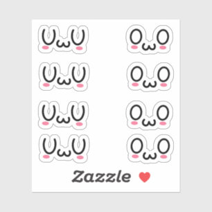 Sticker en vinyle sur mesure Uwu et Owo
