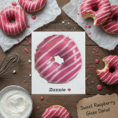Sticker en vinyle "Sweet Raspberry Glaze Donut"