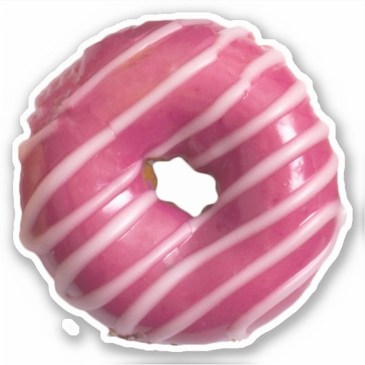 Sticker en vinyle "Sweet Raspberry Glaze Donut" (Devant)